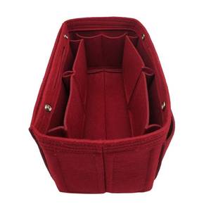 lot 12112 image: LEXSION Felt Purse Organizer Insert Multi Pocket Bag in Bag Organizer For Tote & Handbag Shaper 8008 Vine Red - Retail $23