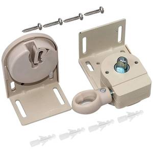 lot 12133 image: Roller Shade Bracket Coolaroo Replacement Parts for IndoorOutdoor Sunshade and Roller Blinds Coolaroo Sun Shades Outdoor (Cordless Bracket, Beige) - Retail $13