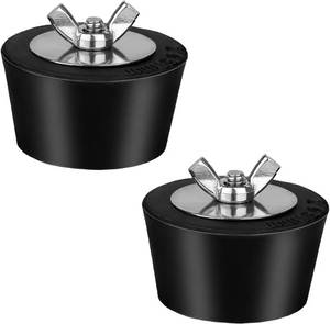 lot 12149 image: ADKUN 2 Pieces Pool Winterizing Plug 1-12 inch,Premium Swimming Pool Winter Expansion PVCSteel Pipe Plugs with SS Screw, Stainless Steel Bolts, Heavy Duty Rubber (1.5 inch) - Retail $12