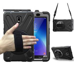 lot 12158 image: BRAECN for Galaxy Tab Active 2 Case,Heavy Duty Shockproof Case with 360 Degree Rotating Handle Hand StrapKickstand and Carrying Shoulder Strap for Samsung Tab Active 2 8.0 Inch 2017 Tablet-Black - Retail $27