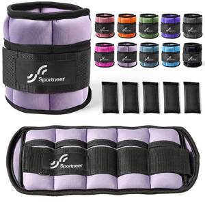 lot 12182 image: Sportneer Adjustable Ankle Weights 1 Pair 2 4 6 8 10 Lbs Leg Weight Straps for Women Men, Weighted Ankle Weights Set for Gym,Fitness, Workout,Walking, Jogging,1-5 lbs Each Ankle, 1 Pair 2-10 lbs - Retail $34