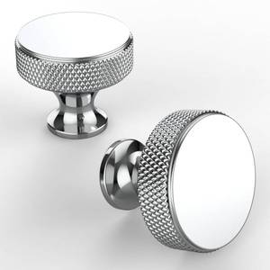 lot 16277 image: Asidrama 10 Pack Polished Chrome Kitchen Cabinet Knobs Knurled Dresser Knobs Drawer Knob Cabinet Hardware Aluminum Knob for Dresser Drawers - Retail $26