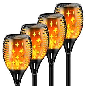 lot 19182 image: YoungPower Solar Outdoor Torch Lights Flicking Flame,Outdoor 43 Large Landscape Lighting Outdoor Path Lights Waterproof Flame for Garden Yard Patio, 3 Pack - Retail $50