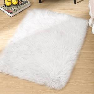lot 19196 image: ORINOVA White Faux Sheepskin Shag Fur Rug Washable Area Rugs for Living Room Nursery Rugs for Bedroom 2x3 Rectange Rug Cute Home Dcor - Retail $19
