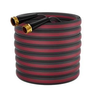 lot 1017 image: Haeteir 100ft Non-Expanding Garden Hose with 8-Layer Latex Core, Lightweight and Kink-Free, Flexible Heavy Duty Water Hose for Lawn, Yard, Car Washing (34 Solid Brass Fittings, Crush-Resistant) - Retail $40in