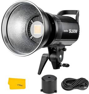 lot 1051 image: Godox SL-60W SL60W CRI95Qa90 5600�300K Bowens Mount LED Video Light,433MHz Grouping System,Wirelessly Adjust Brightness,for Video Recording Wedding Outdoor Shooting,WReflector - Retail $103