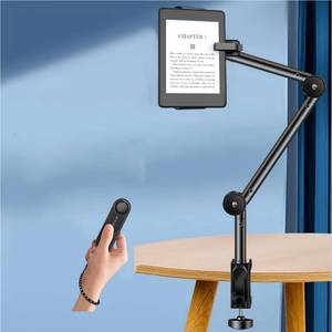 lot 1932 image: ZWAY Kindle Holder with Remote Page Turner, Tablet Stand for Reading in Bed, Hands Free Kindle Accessories, Gifts for Readers - Retail $15