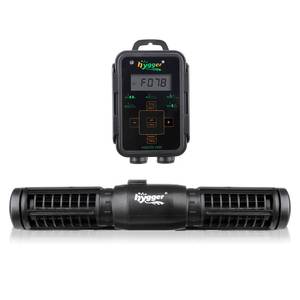 lot 1956 image: hygger Aquarium Wave Maker, Adjustable Cross Flow Pump with LED Display Controller, Magnetic DC 24V Aquarium Powerhead for Freshwater and Marine Reef Aquariums Up to 135 Gallon (18w) - Retail $79