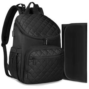 lot 1957 image: LOVEVOOK Diaper Backpack Large Capacity Baby Bag with Portable Changing Pad, Lightweight Waterproof and Insulated, Multifunction Baby Travel Backpack,Black - Retail $38