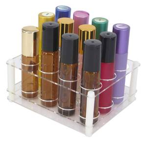 lot 2053 image: BOXIN 12Slots Roller Bottles Holder, Perfect Vertically Hold For Essential Oils Rollers, Great Oils Display Holder Roller Bottles Storage Shelf Organizer,Hole Diameter 2.3cm0.9inch,Acrylic,DIY - Retail $10