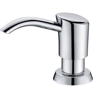 lot 2061 image: GAGALIFE Built in Sink Soap Dispenser or Lotion Dispenser for Kitchen Sink, Chrome ABS Pump Head, with 17 Ounce Large PET Soap Bottle - Retail $19