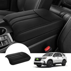 lot 2066 image: Autorder Center Console Cover for 2023-2025 2026 Honda Pilot 2024-2026 Ridgeline Passport Accessories Armrest Cover Anti-Scratch Middle Console Pad Leather Armrest Protector - Retail $19