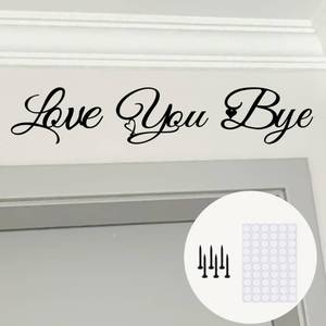 lot 2085 image: Love You Bye Sign Black Wall Decor, Home Wall Decor with Letters, Hanging Farmhouse Gather Metal Wall Art, Warmth Family Sign for Entryway Hallway Living Room (25.2) - Retail $9in