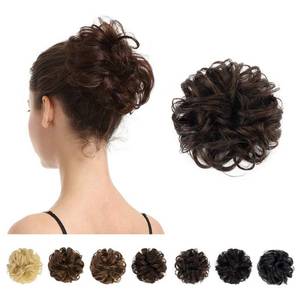 lot 2086 image: BARSDAR 100percent Human Hair Bun Extension - Human Hair Messy Bun Hairpieces Brown Hair Bun Extensions for Women - Real Human Hair Bun Natural Hair Bun Scrunchies Updo Chignons Daily - Dark Brown - Retail $23