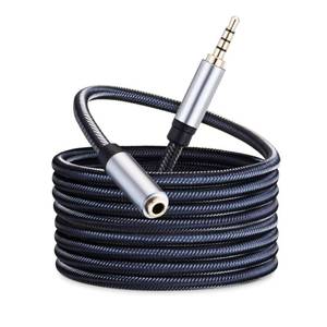 lot 2089 image: Audio Mic Extension Cable 10Ft,3.5mm Aux Headphone Extender 4-Pole Jack Plug Extension Lead Stereo Male to Female Braided Cord for Headset,TV,Laptop,Phone,Switch Lite,Car,PS4,Xbox and More(10Ft3M) - Retail $9