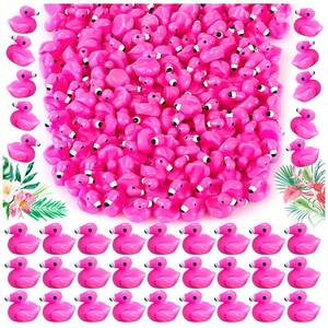 lot 2096 image: HFAYDZSW 100Pcs Mini Resin Flamingo Ducks, Flamingo Tiny Ducks, Cute Flamingo Figurines for Cake Topper Garden Dollhouse Landscape Aquarium Ornaments DIY Crafts - Retail $8