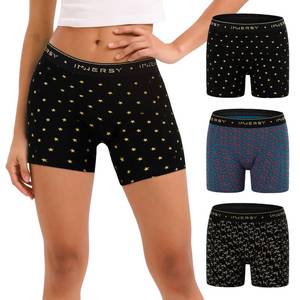 lot 2133 image: INNERSY Womens 4 Inseam Boxers Briefs Cotton Boyshorts Underwear Ladies Panties 3-Pack(Flower-covered,XX-Large) - Retail $20