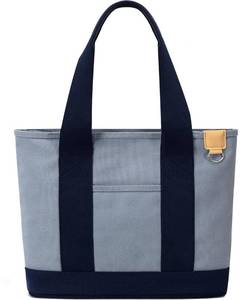 lot 2141 image: MIPOHAM Canvas Tote Bag for Women,Shoulder Bag,Small Tote Bag with Zipper Canvas Handbag Travel Bags with Keychain (Canvas, Light Grey-Dark Blue) - Retail $23
