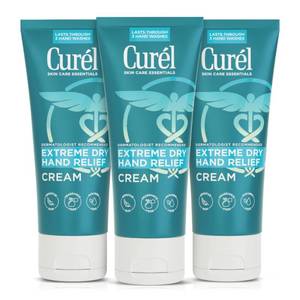 lot 2143 image: Curel Extreme Dry Hand Relief, Dermatologist Recommended, Long-Lasting Cream For Dry Hands, Paraben Free, Fragrance-Free Hand Lotion, 3 Oz, Pack of 3 - Retail $9
