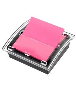 lot 2165 image: Mr. Pen Pop Up Note Dispenser, 3 x 3in, Black, Sticky Note Dispenser, Sticky Note Holder for Desk - Retail $12
