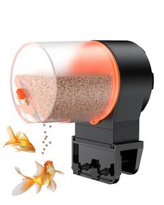 lot 2172 image: Pawfly 100200 ml Adjustable Fish Feeder for Aquarium Auto Vacation Timer Fish Dispenser for Fish Tank Automatic Fish Food for Pellets Flakes and Strips, Battery Operated (Battery Not Included) - Retail $14