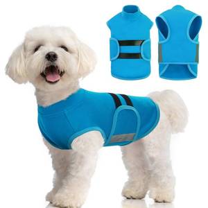 lot 2196 image: MIGOHI Dog Anxiety Relief Coat,Comfort Anxiety Vest for Dogs,Adjustable Dog Anxiety Calming Wrap for Fireworks,Thunderstorm,Travel,Separation,Anxiety Jacket for Small Dogs,S,Blue - Retail $22