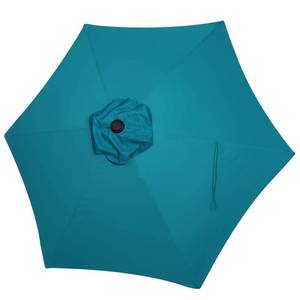lot 2201 image: Blissun 7.5ft Patio Umbrella Replacement Canopy, Market Umbrella Cover, Outdoor Table Umbrella Canopy for 6 Ribs (Cerulean) - Retail $21