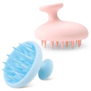 lot 2208 image: BSSUEENB 2PCS Scalp Massager Shampoo Brush Hair Scalp Scrubber,Silicone Scalp Brush for Hair Growth and Dandruff Removal,Hair Shampoo Brush for Scalp Exfoliator (Pink and Light Blue)