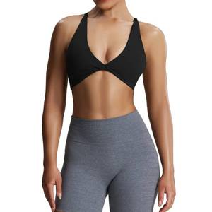 lot 12418 image: Aoxjox Womens Workout Sports Bras Fitness Sienna Low Impact Bra Yoga Crop Tank (Black, X-Large) - Retail $30