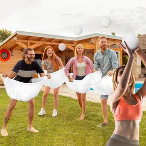 lot 15581 image: VioraWhite 4 Sets Baby Shower Games Bridal Shower Games Funny Activities Balls Included Funniest Game for Boy or Girl How Many Plushies Can You Catch in Your Diaper(White) - Retail $31
