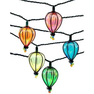 lot 15585 image: 11FT Multicolor String Lights with 10 Bulbs, Colored Backyard Patio IndoorOutdoor UL Listed String Lights,Hanging for Bistro Tents Market Cafe Gazebo Porch Party Wedding - Retail $28