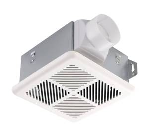 lot 15590 image: Tech Drive Very Quiet 50CFM 1.2Sone Bathroom Ventilation and Exhaust Fan,3inch duct, Ceiling or Wall Mounted Fan, Easy to Install - Retail $37