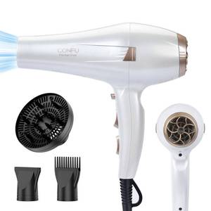 lot 15595 image: CONFU Hair Dryer, Professional Ionic Salon Blow Dryer with Diffuser for Women and Men, 5X Fast Drying, Powerful and Quiet Hair Blow Dryer for Fast and Easy Styling (1875 Watts) - Retail $271