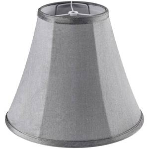 lot 15602 image: Grey Bell Lamp Shades Meduim Lamp Shade 6Top x 13inBottom x 10.6inHigh(Spider) Lampshade for TableandBedside Lamp - Fabric Lampshade Replacement - Easy Assembly - Handmade By GOandSO - Retail $20in