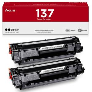 lot 15604 image: AOLIBE 137 Compatible Black Toner Cartridge Replacement for Canon 137 Black Toner Cartridge, Use for Canon MF232w, MF242dw, MF212w, MF216n, 2 Pack - Retail $25