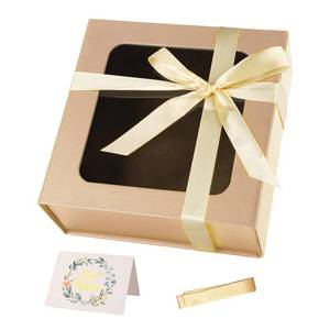 lot 15606 image: TIACABO Rose Gold Gift Box with Window,7.5x7.5inx3.1in Bridesmaid Boxe for Gifts Giving,Birthday Gift Boxes with Magnetic,Closure Lid Gifts Boxes for Presents,Cute Box,Luxury for Gift Packaging - Retail $6in