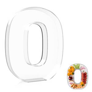 lot 15617 image: 13.8 Extra Large Acrylic Number Charcuterie Board Box, Reusable Fillable Number Cake Candy Dish Display Serving Tray for Birthday Anniversary Party Decoration (0) - Retail $30in