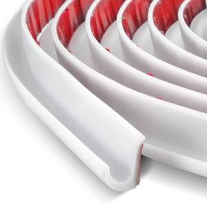 lot 15644 image: Tondiamo 40 FT RV Rain Gutter Plastic Drip Rail PVC Strip Roof Rain Diverter, Adhesive Backing, Flexible J Shape RV Trim Molding for Car Van Door Motorhome(12 Inch,White) - Retail $30