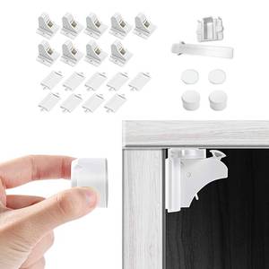 lot 16058 image: Vmaisi Baby Proofing Magnetic Cabinet Locks (9 Locks and 2 Keys) - Retail $24