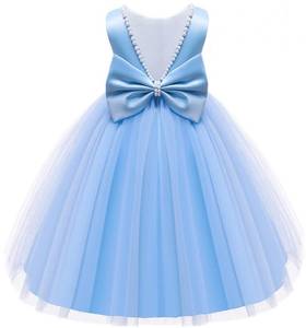 lot 16096 image: Toddler Girl Birthday Dress, Party Wedding Flower Christmas Earster Sleeveless Floor Length Tutu Tulle Dance Gown 5 Year Old - Retail $30