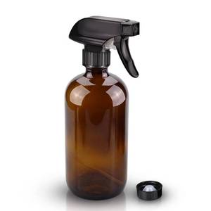 lot 16117 image: Wedama Amber Glass Spray Bottles, 16 oz Glass Spray Bottles for Cleaning Solutions and Essential Oils, Refillable Empty Spray Bottle with Adjustable Nozzles for Alcohol, Plant and Hair Care (1 Pack) - Retail $8