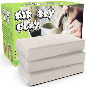 lot 16122 image: Premium Air Dry Clay for Kids - Natural Modeling Pottery Clay for Wheel, 2.2lbs Kids Arts and Crafts Supplies for School Classrooms, Easter Gifts Toy for Kid, White - Retail $20