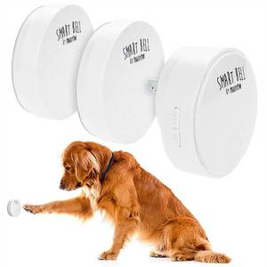 lot 16130 image: Mighty Paw Smart Bell 2.0 � Potty Training Button for Dogs and Puppies � Train Your Dog to Ring The Bell � Wireless Pet Communication (2 Button Pack) - Retail $40