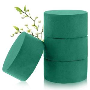 lot 16132 image: Giantree 4Pcs Floral Foam, 3.15 Inches Floral Foam Round, Wet Dry Flower Foam Blocks Artificial Flowers Arrangement for Wedding Aisle Flowers Party (4 Inch) - Retail $5