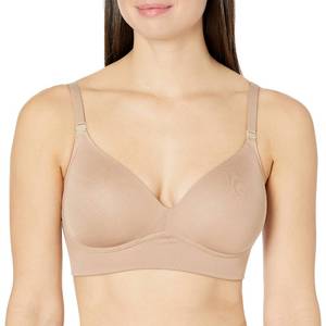 lot 2255 image: Blissful Benefits Convertible Pure Bliss Comfort Wire-Free Longline Bra Toasted Almond - Retail $13
