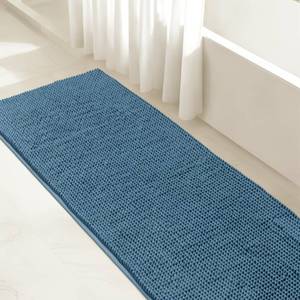 lot 5872 image: SUBRTEX Bathroom Rugs, 24 x 55in Chenille Bath Rug Soft Short Plush Bath Mat Soft Shower Mat Water Absorbent Shower Mat Quick Dry Machine Washable, Stone Blue - Retail $27in