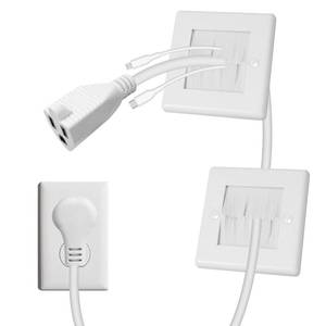 lot 6006 image: ChengFu in Wall Cable Management Kit - TV Cord Hider for Wall Mounted TV, Includes 6ft TV Cable Extension and 2 Pack Cable Management Kit Hides TV Wires Behind The Wall - White (2 Pack) - Retail $16