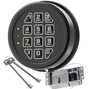 lot 6038 image: High Security Electronic Safe Lock Replacement Keypad with Solenoid Lock and 2 Override Keys, Fit Safe Box and More - Retail $60
