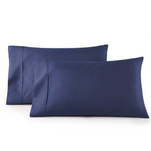 lot 6044 image: HC Collection King Pillow Cases Set of 2- Microfiber, Extra Soft Pillowcases - Easy Care and Machine Washable - Navy - Retail $15