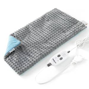 lot 11175 image: Bedsure Back Heating Pad for Neck and Shoulders, Weighted Heated Pad with Vibration, FSA Eligible Items, Birthday Gifts for Women Men Mom Men, Auto Shut Off, 5lbs 12 x 24in, Grey - Retail $30in